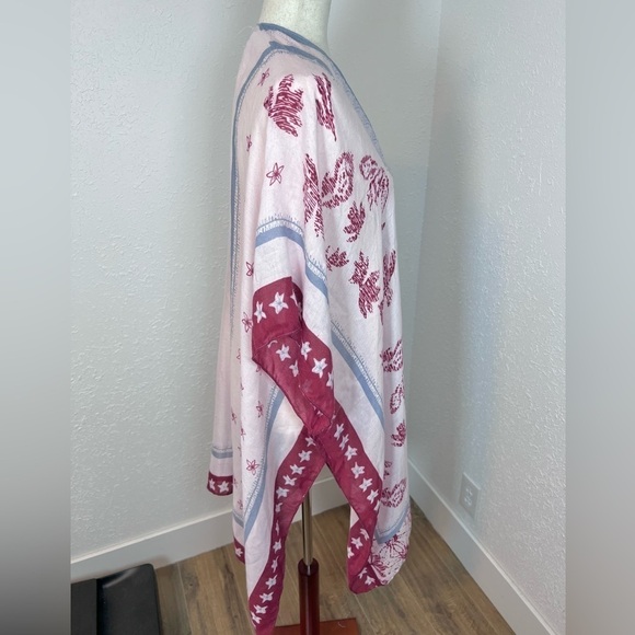 CLEAR-OUT Save the Ocean Beachy Print Kimono / Swim Coverup - Picture 2 of 11